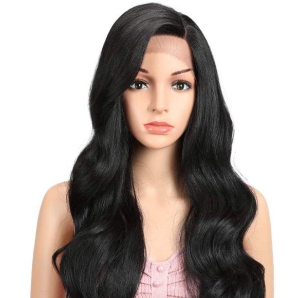 💕30” BLACK BODY WAVE LACE FRONT WIG NEW